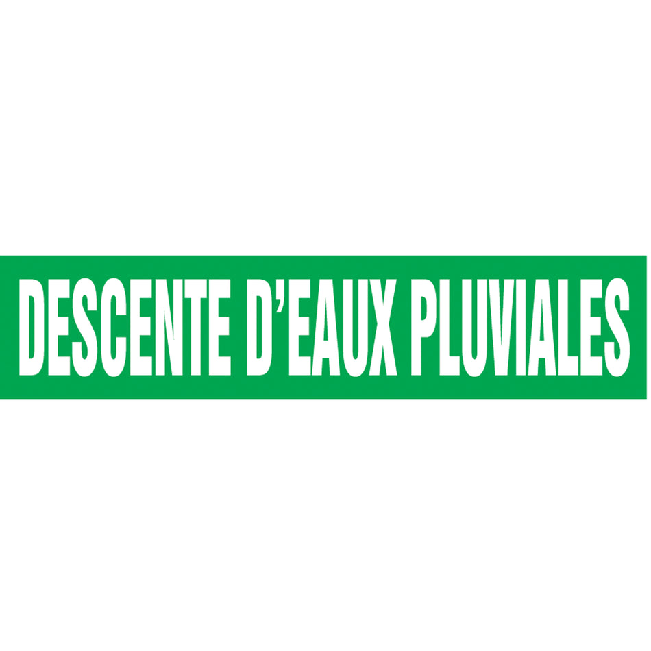 Snap Tite™ ""Descente d'Eaux Pluviales"" Pipe Marker - SAZ246