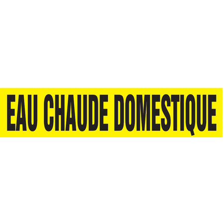 Snap Tite™ ""Eau Chaude Domestique"" Pipe Marker - SAZ281