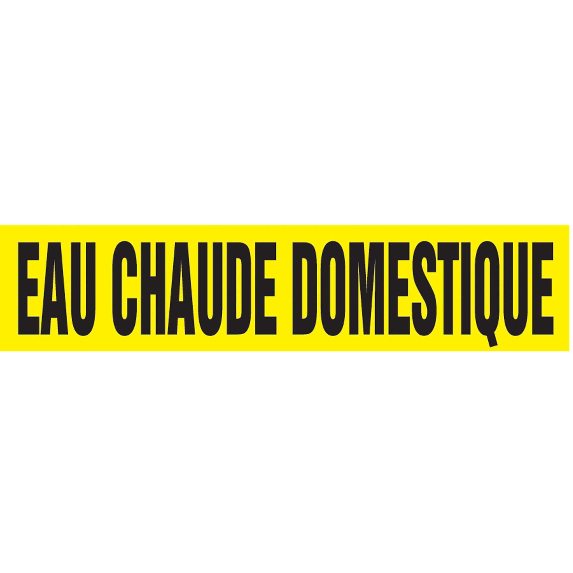 ""Eau Chaude Domestique"" Pipe Marker - SAH195