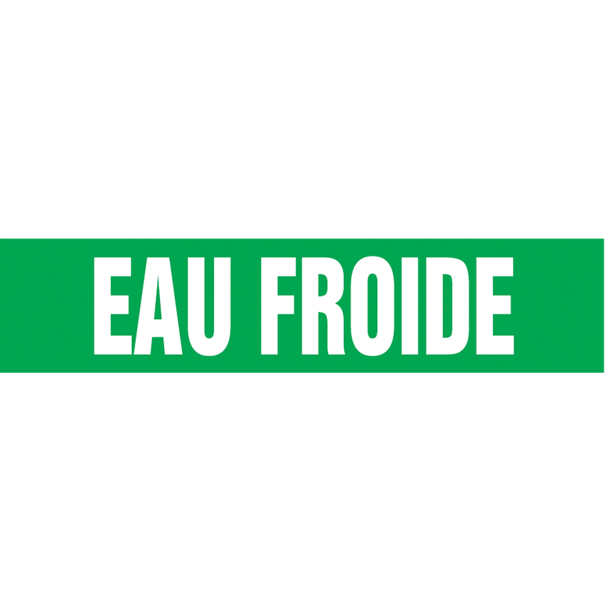 ""Eau Froid"" Pipe Marker - SAY988