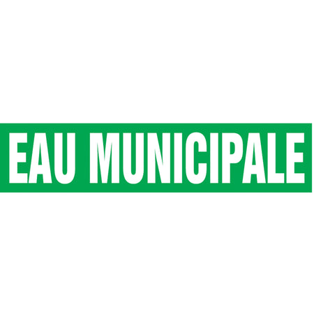 Snap Tite™ ""Eau Municipale"" Pipe Marker - SAZ311