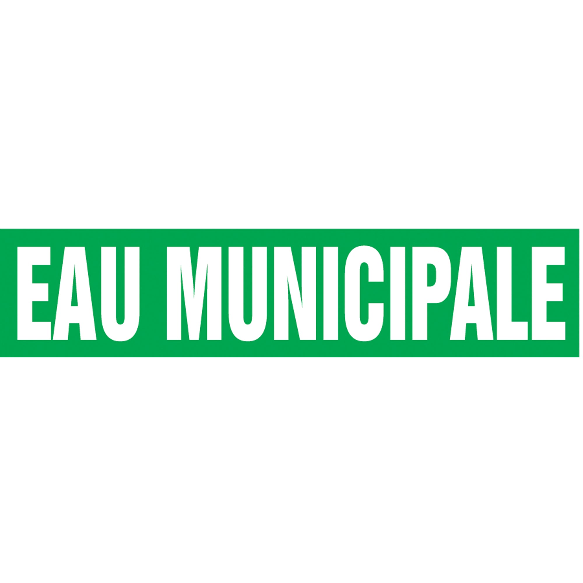 ""Eau Municipale"" Pipe Marker - SAY992