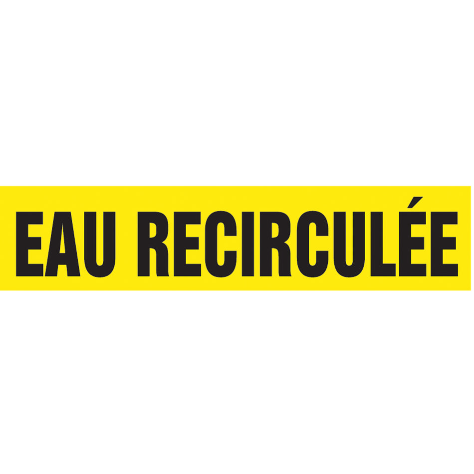 ""Eau Recirculée"" Pipe Marker - SAH247