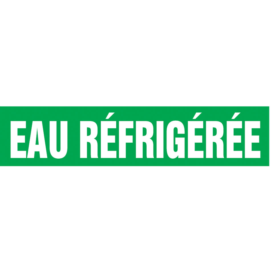 ""Eau Réfrigérée"" Pipe Marker - SAZ005