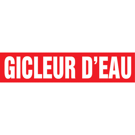 ""Gicleur d'Eau"" Pipe Markers - SQ787