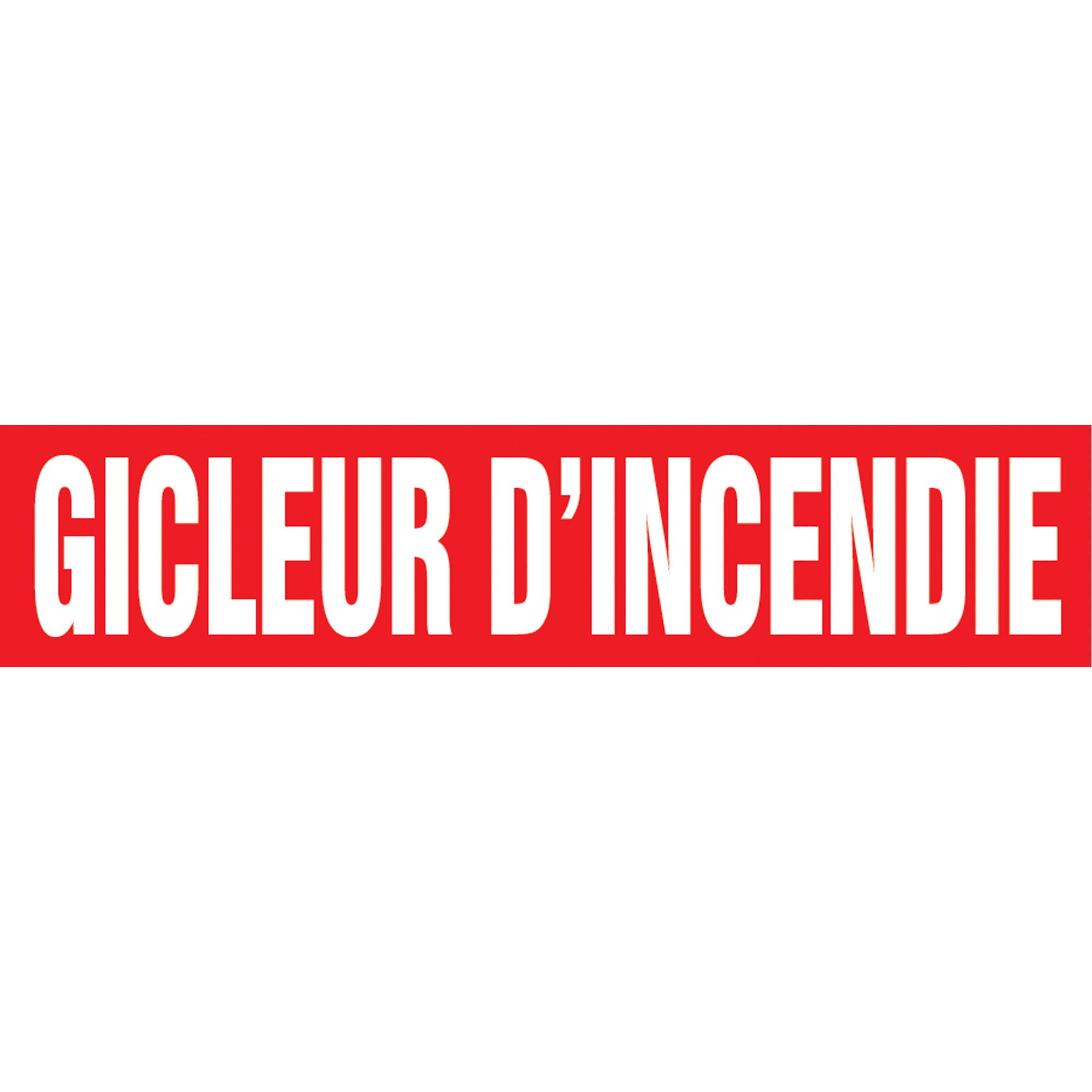 ""Gicleur d'Incendie"" Pipe Marker - SAZ033