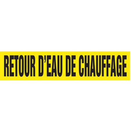 ""Retour d'Eau de Chauffage"" Pipe Marker - SAZ051
