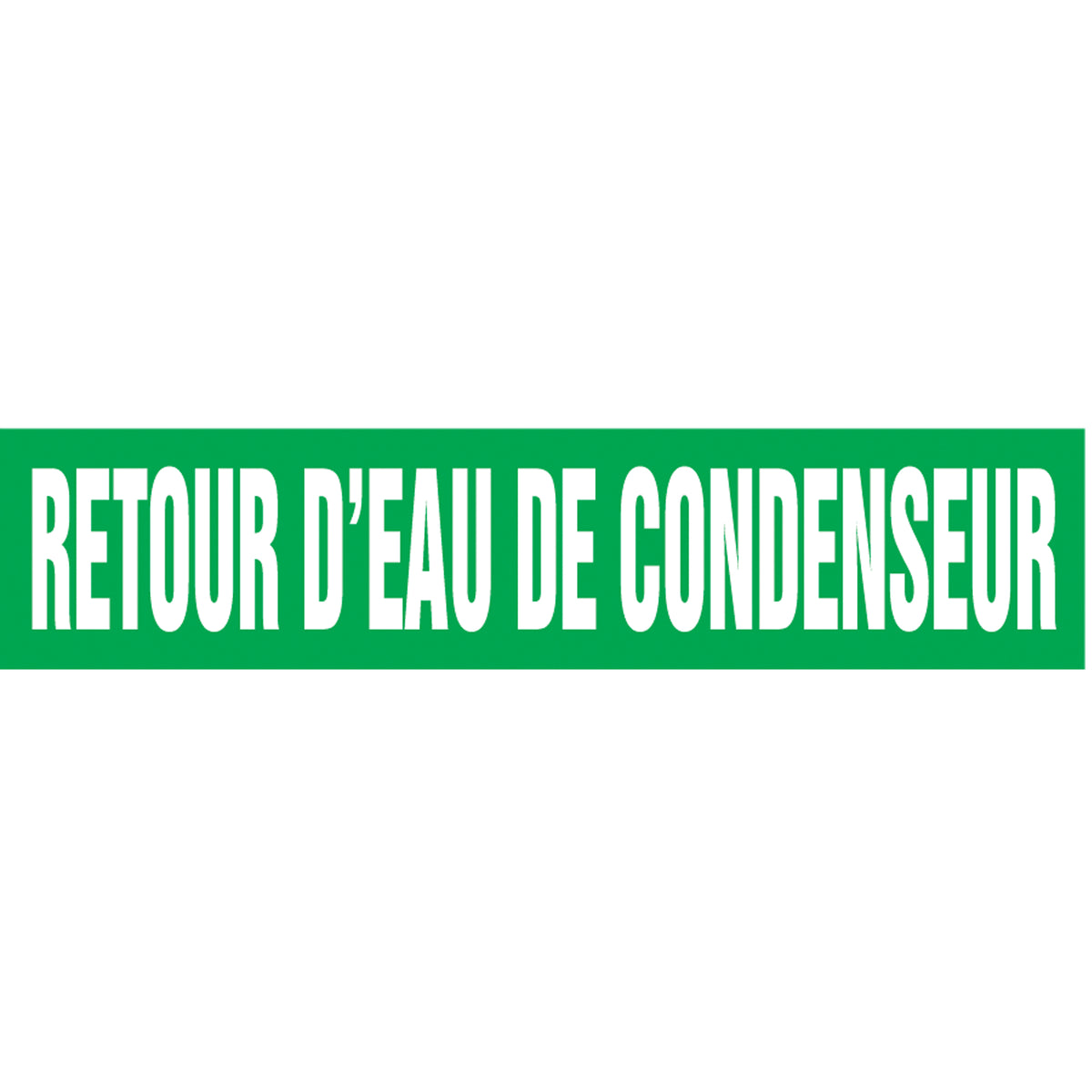 ""Retour d'Eau de Condenseur"" Pipe Marker - SAZ053