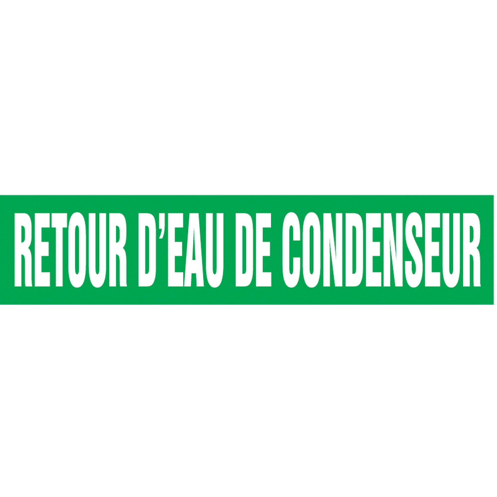 ""Retour d'Eau de Condenseur"" Pipe Markers - SQ933