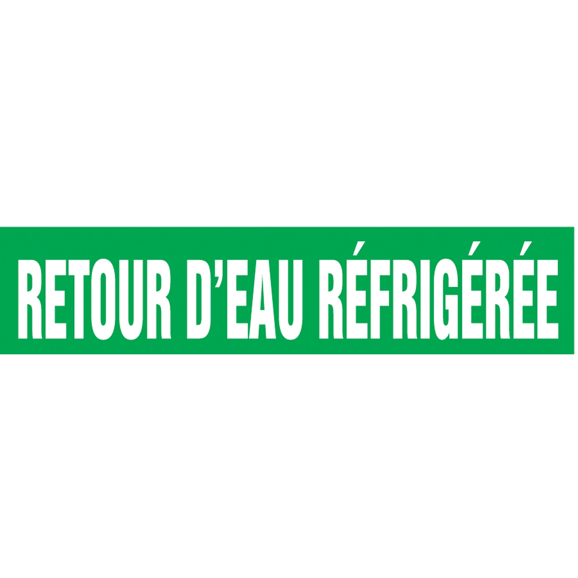 ""Retour d'Eau Réfrigérée"" Pipe Marker - SAZ055