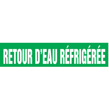 ""Retour d'Eau Réfrigérée"" Pipe Marker - SAZ055