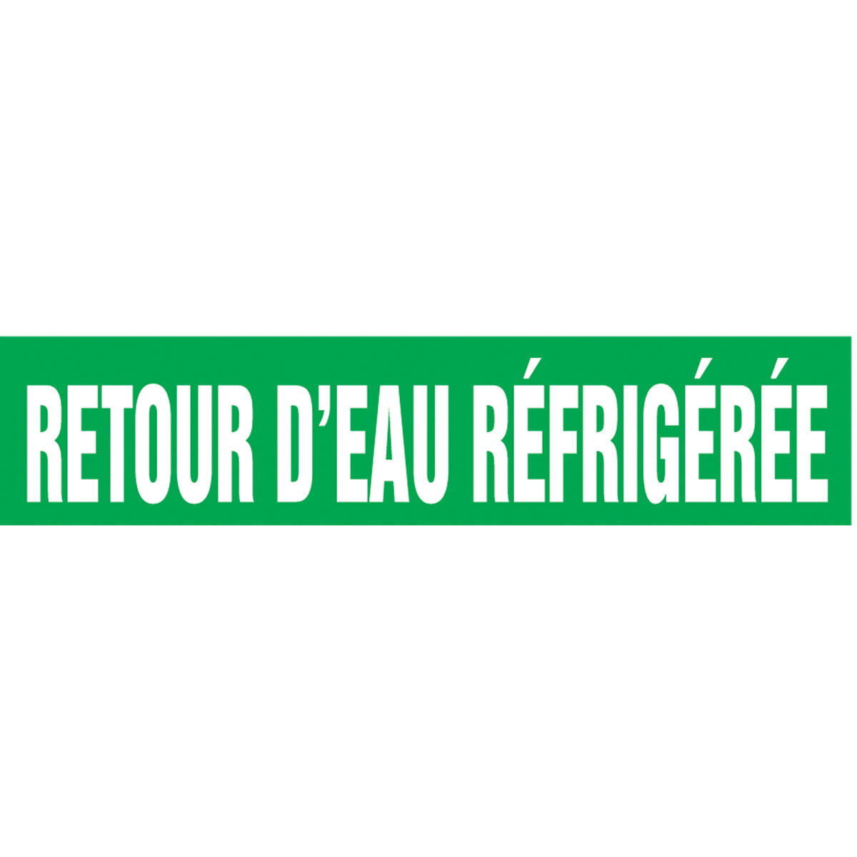 Snap Tite™ ""Retour d'Eau de Réfrigérée"" Pipe Marker - SAZ466