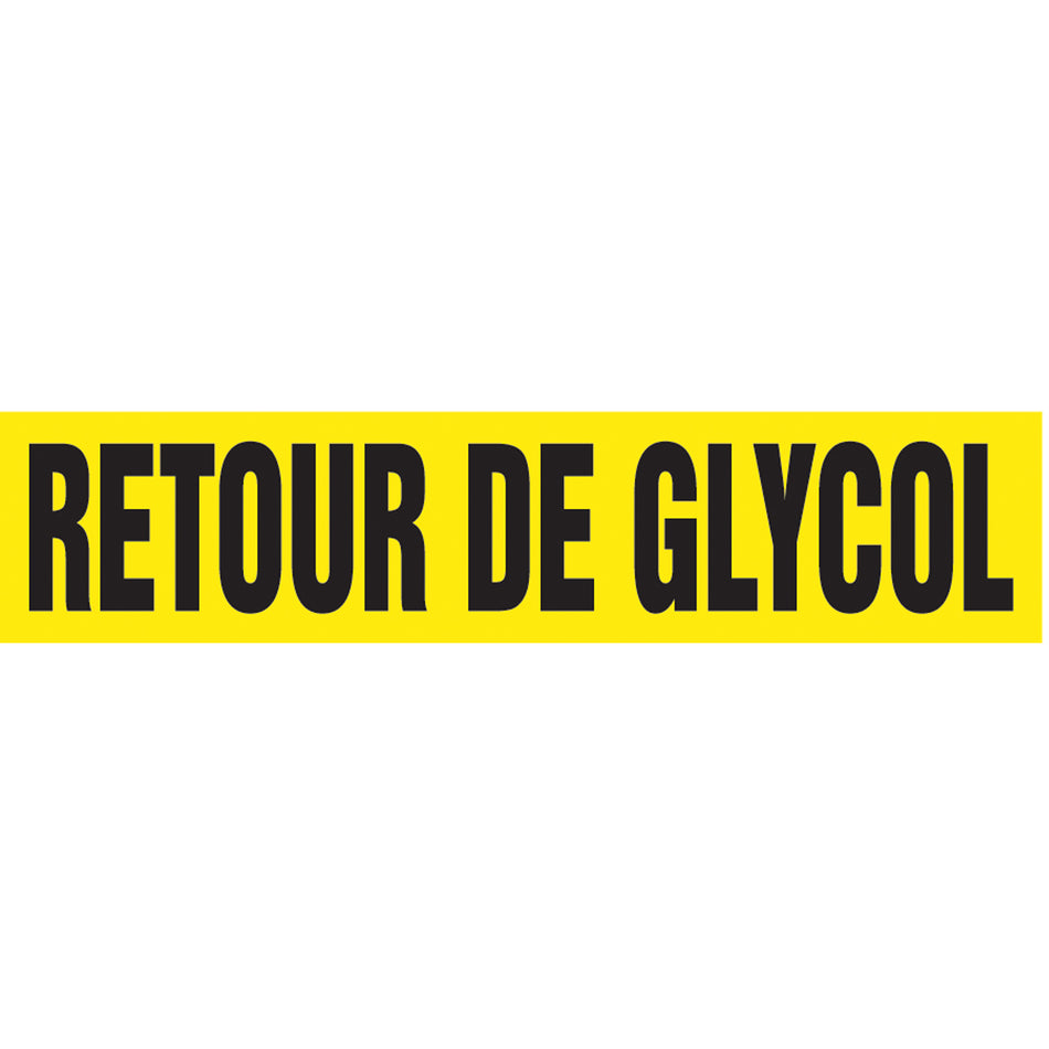 ""Retour de Glycol"" Pipe Marker - SAH389