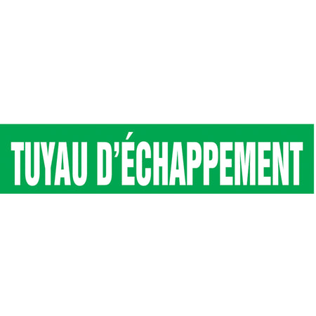 ""Tuyau d'Échappement"" Pipe Marker - SAH424
