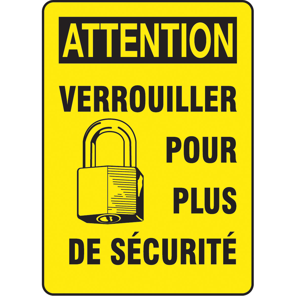 ""Verrouiller"" Sign - SAZ578