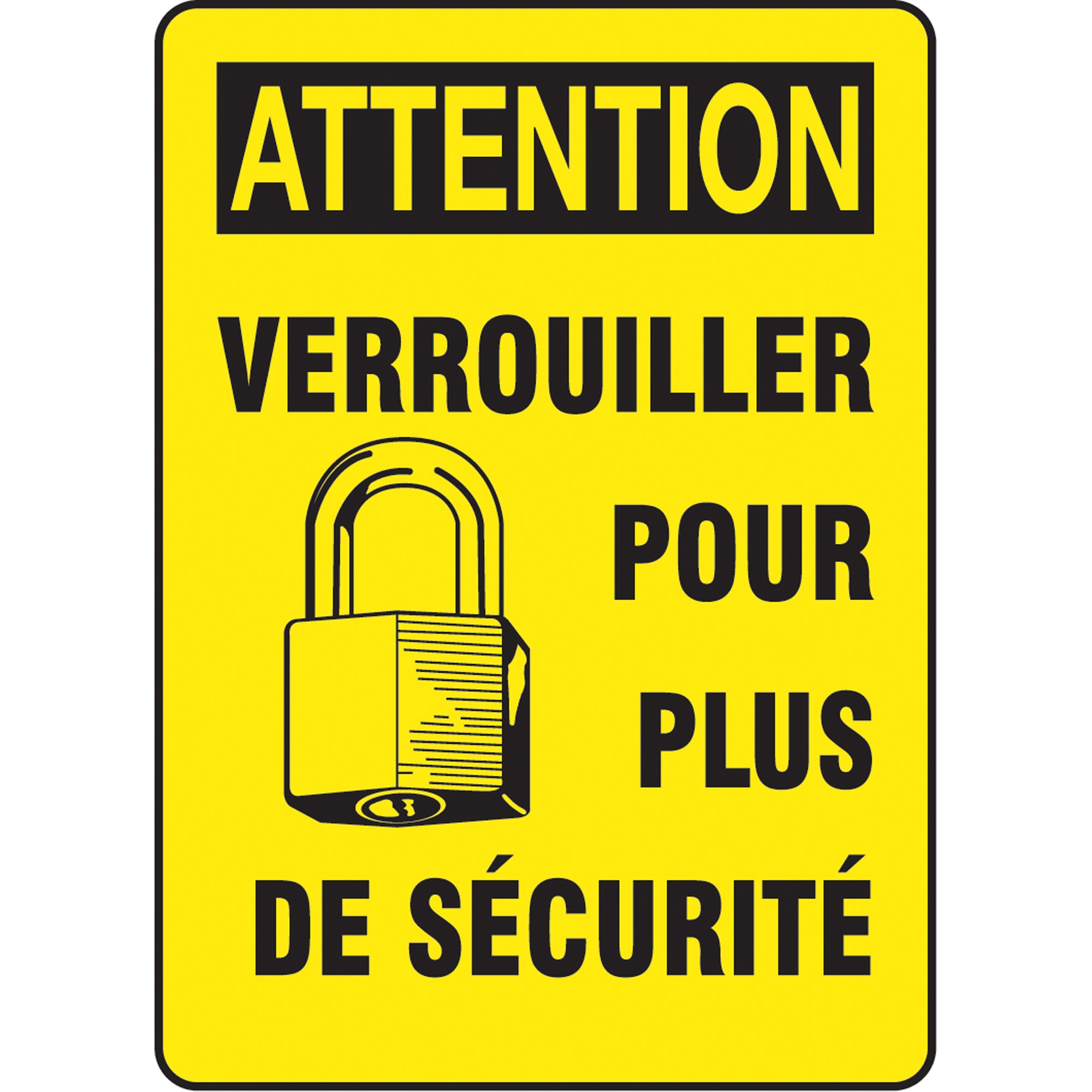 ""Verrouiller"" Sign - SAZ578