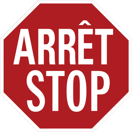 ""Arrêt/Stop"" Traffic Sign - SB012
