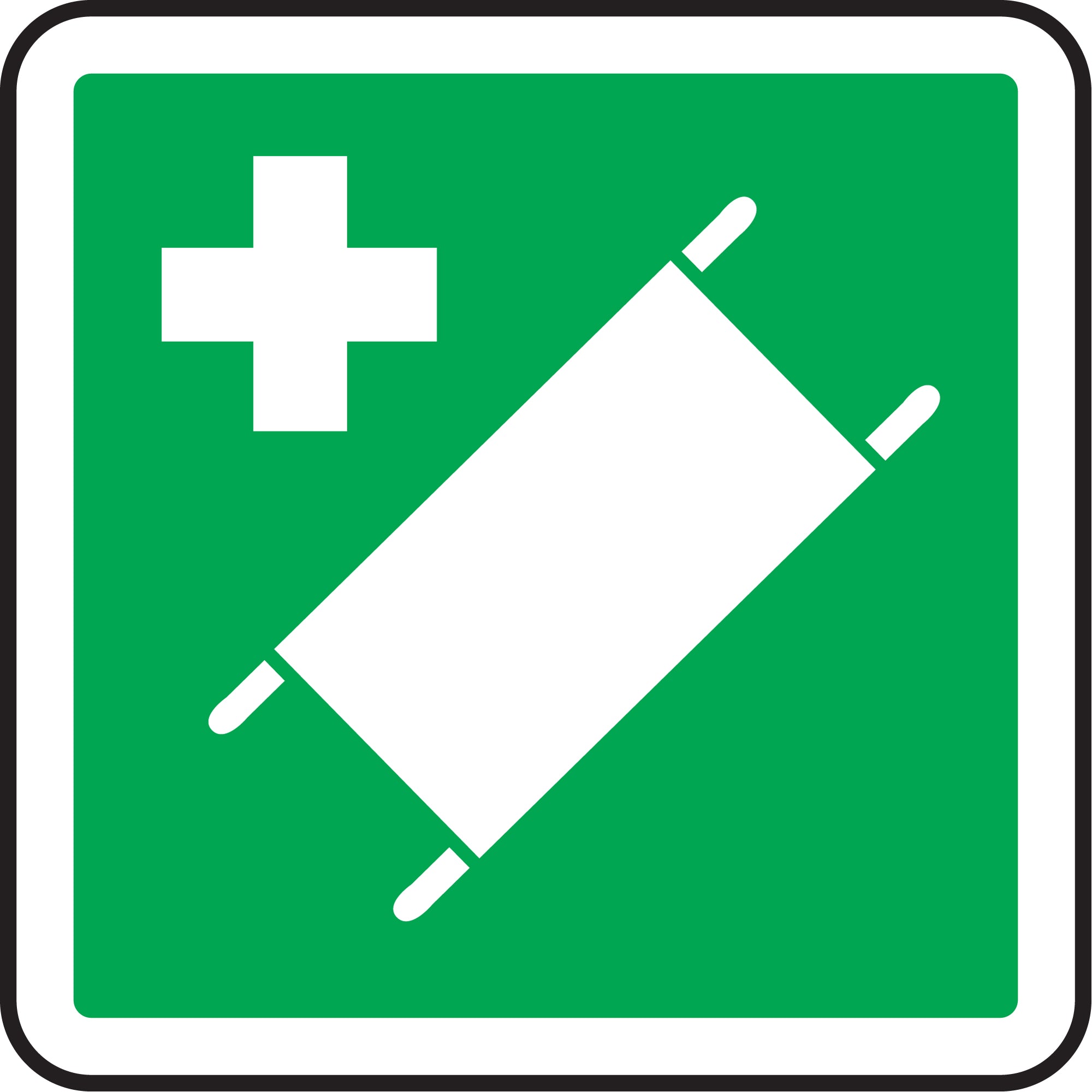 First Aid Stretcher CSA Standard Safety Sign - SEA451