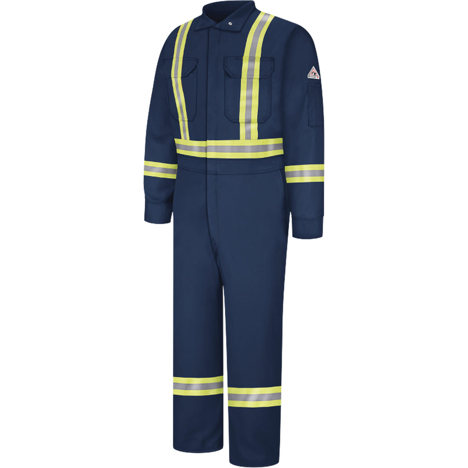 Flame-Resistant Coveralls with Reflective Trim - SDI258
