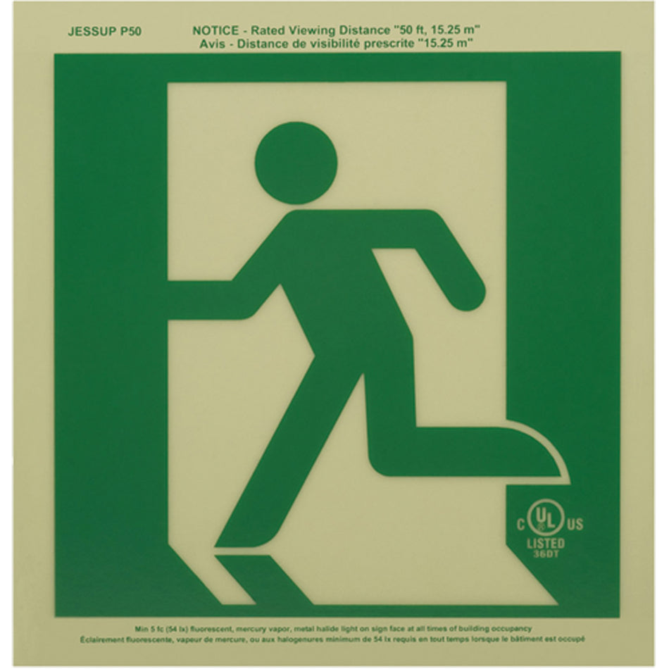 Ultra-Glow™ Running Man Exit Sign - SDL515
