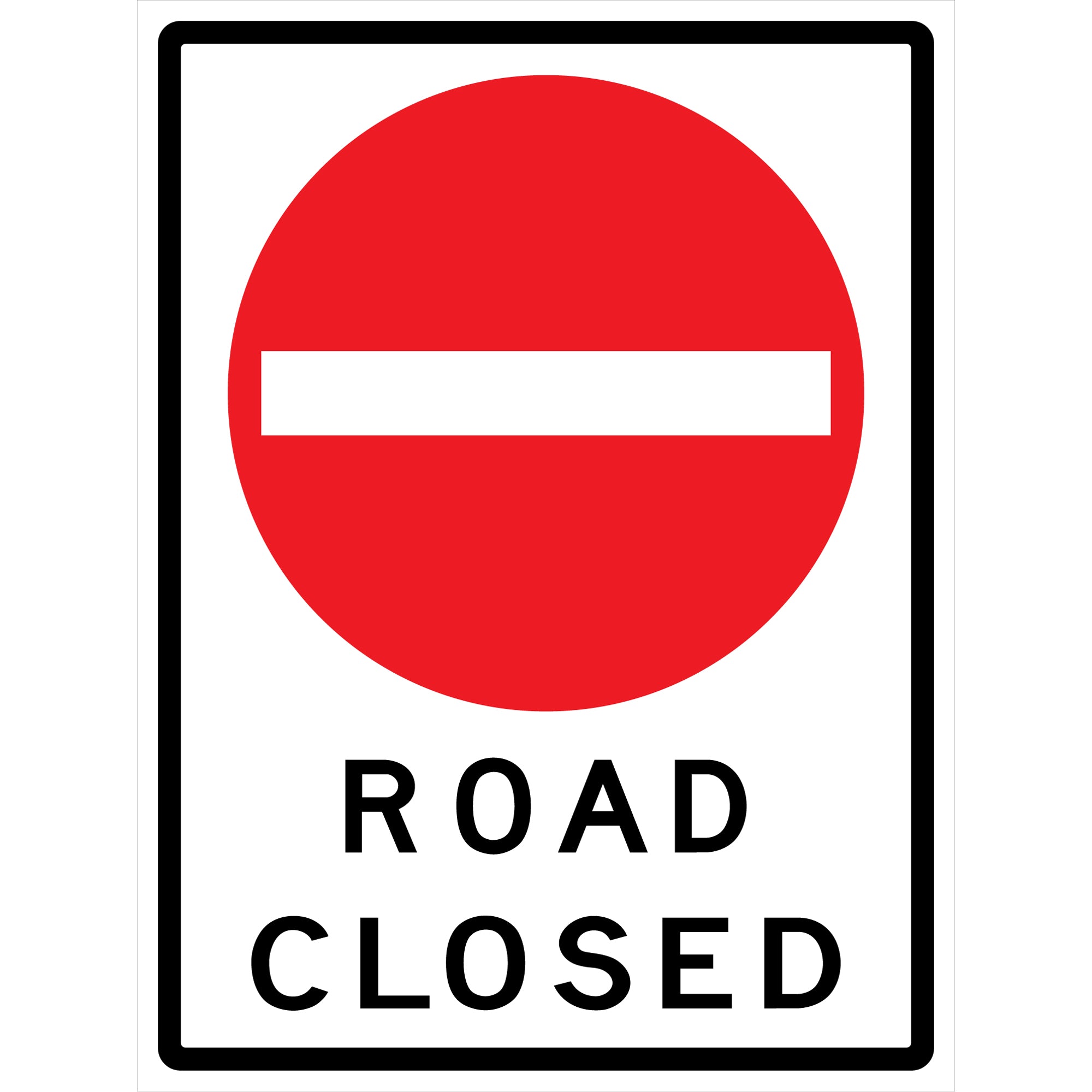 ""Road Closed"" Roll-Up Traffic Sign - SDP365