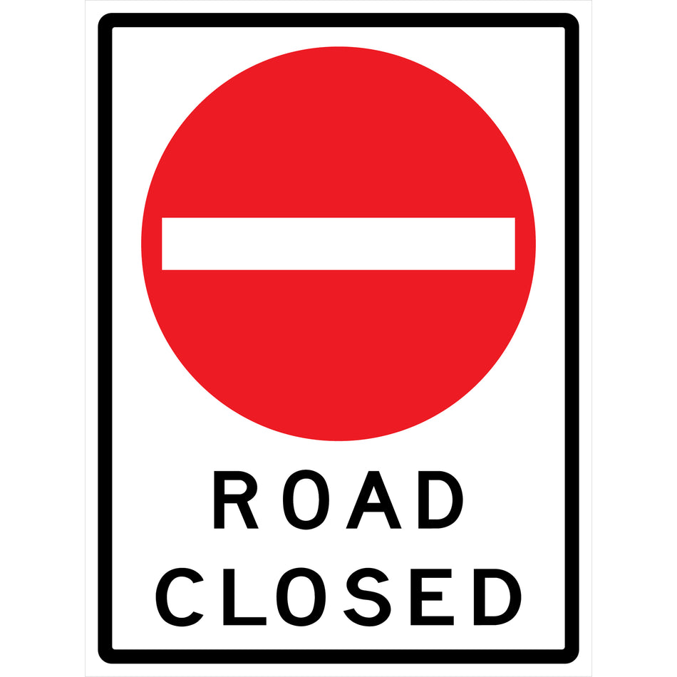 ""Road Closed"" Roll-Up Traffic Sign - SDP365