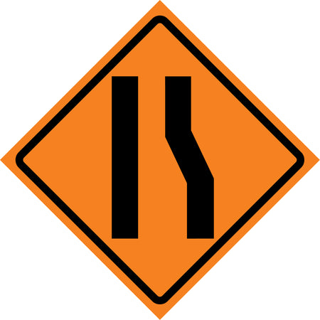 Merge Left Roll-Up Traffic Sign - SDP362