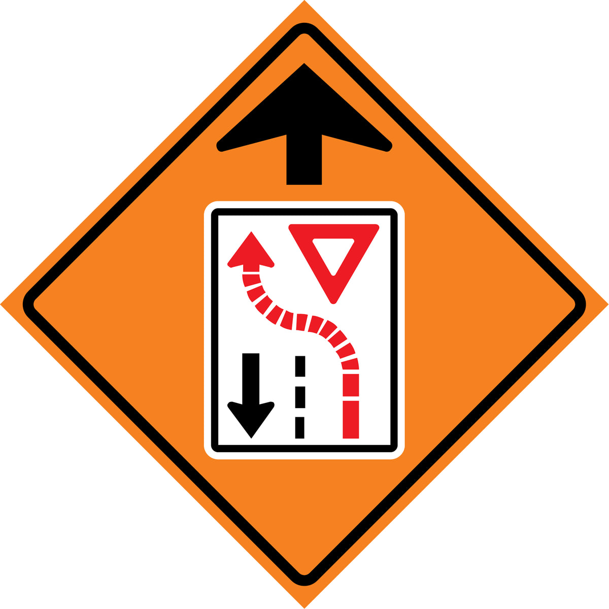 Yield Ahead Roll-Up Traffic Sign - SDP370