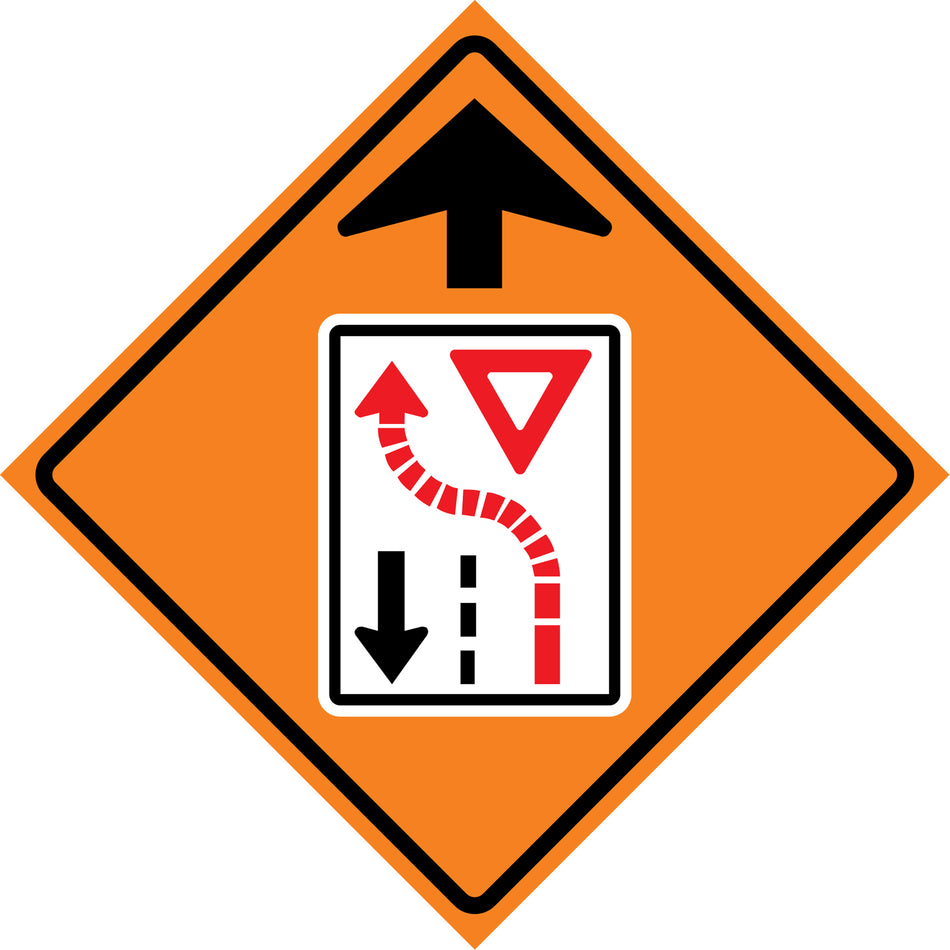 Yield Ahead Roll-Up Traffic Sign - SDP370