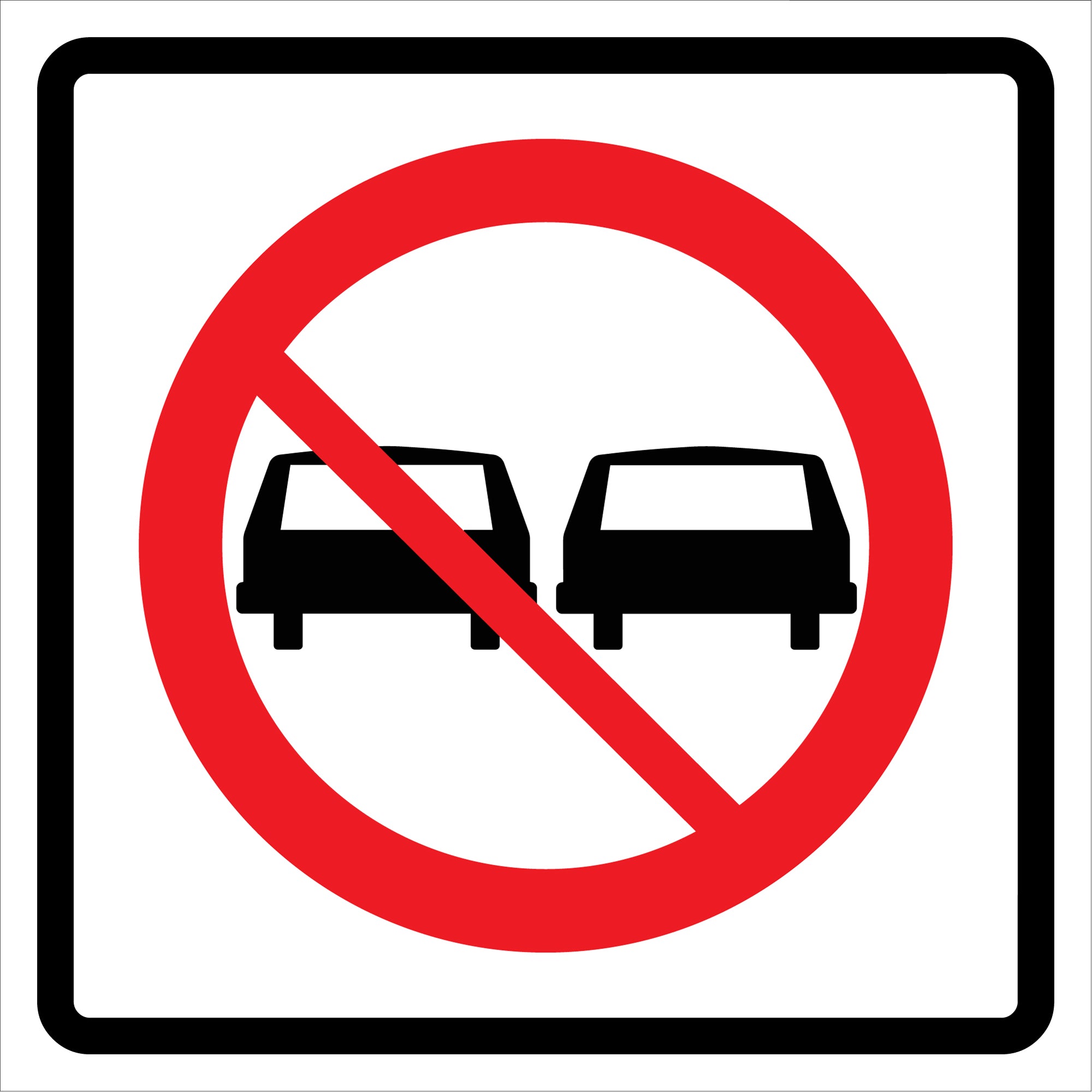 No Passing Roll-Up Traffic Sign - SDP372