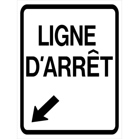 ""Ligne d'Arrêt"" Roll-Up Traffic Sign - SDP373