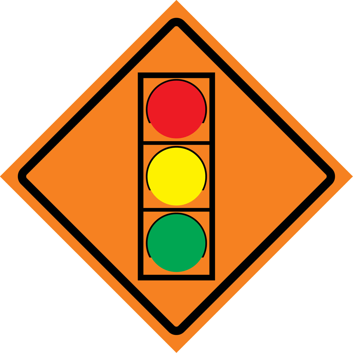 Stop Light Roll-Up Traffic Sign - SDP374