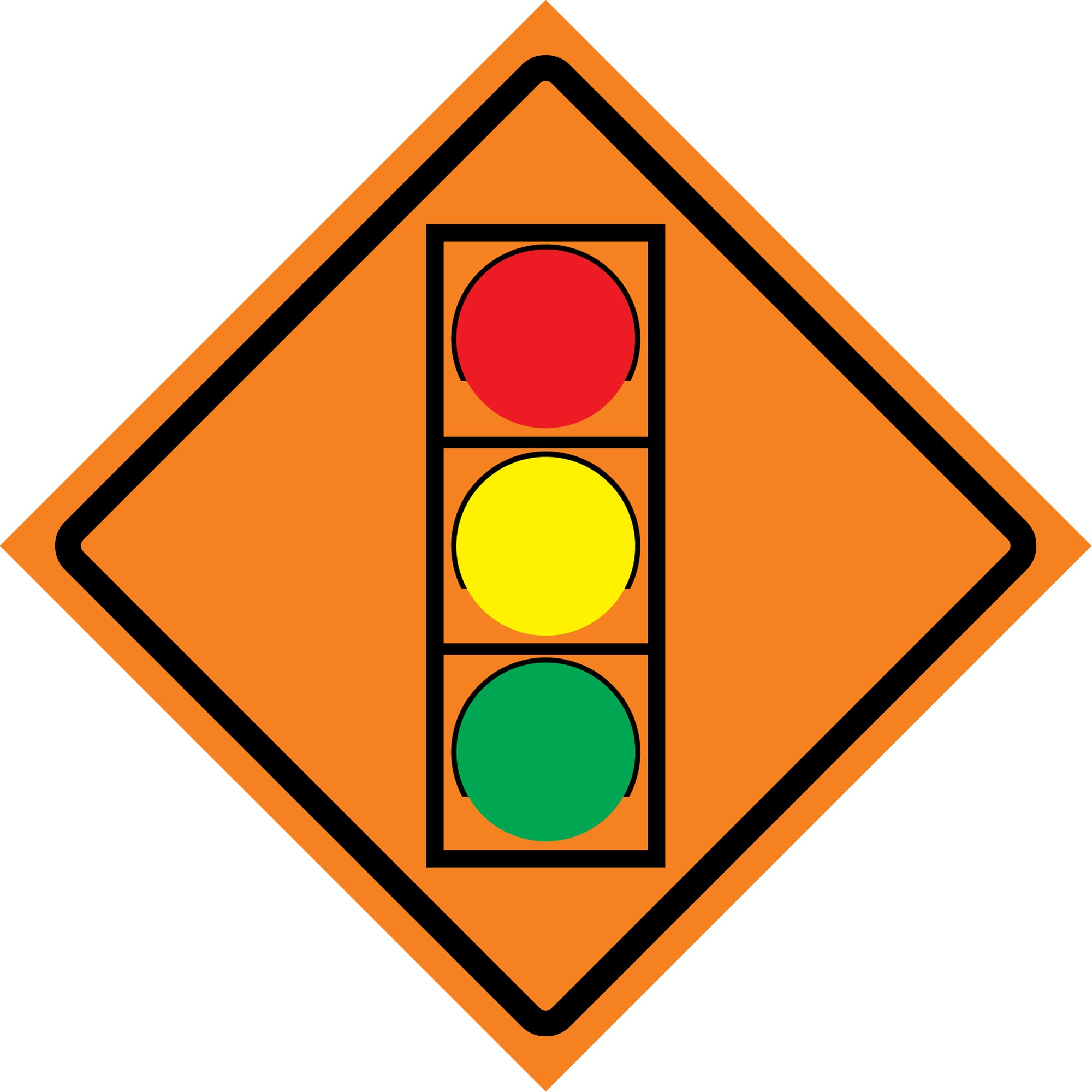 Stop Light Roll-Up Traffic Sign - SDP374