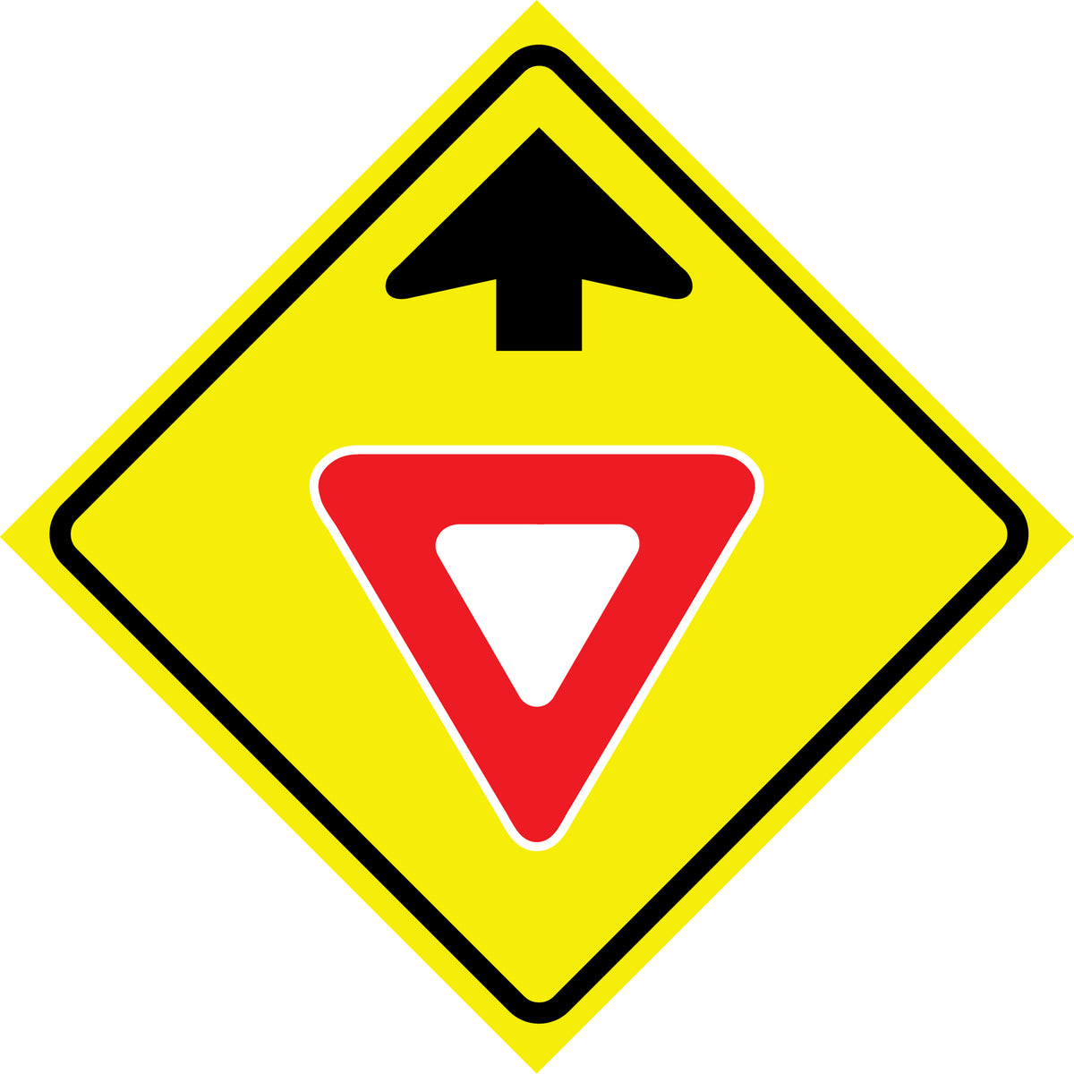 ""Yield Ahead"" Roll-Up Traffic Sign - SDP378