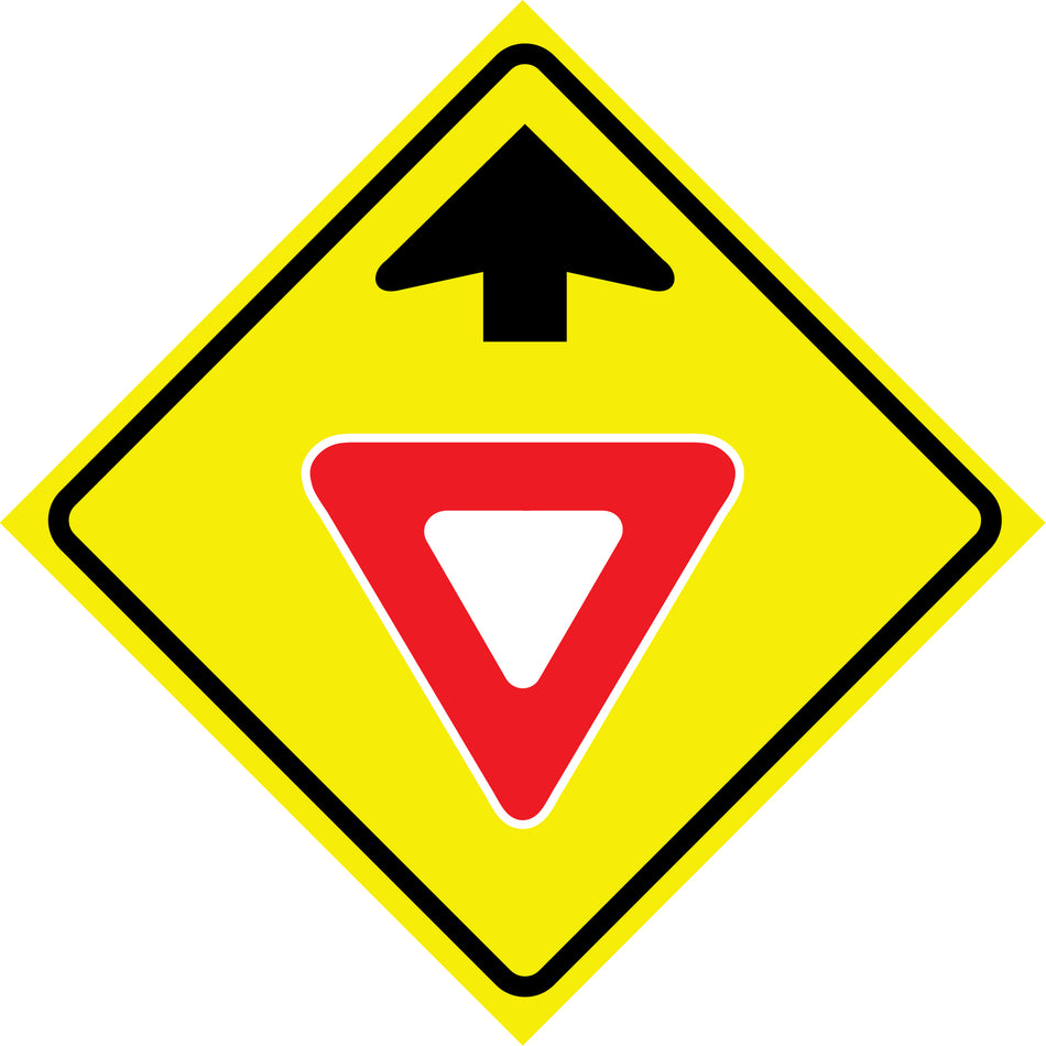 ""Yield Ahead"" Roll-Up Traffic Sign - SDP378