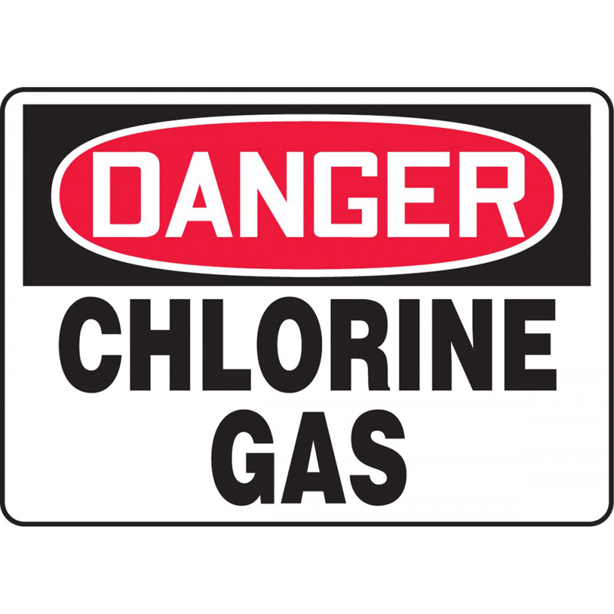 ""Chlorine Gas"" Sign - SDS675