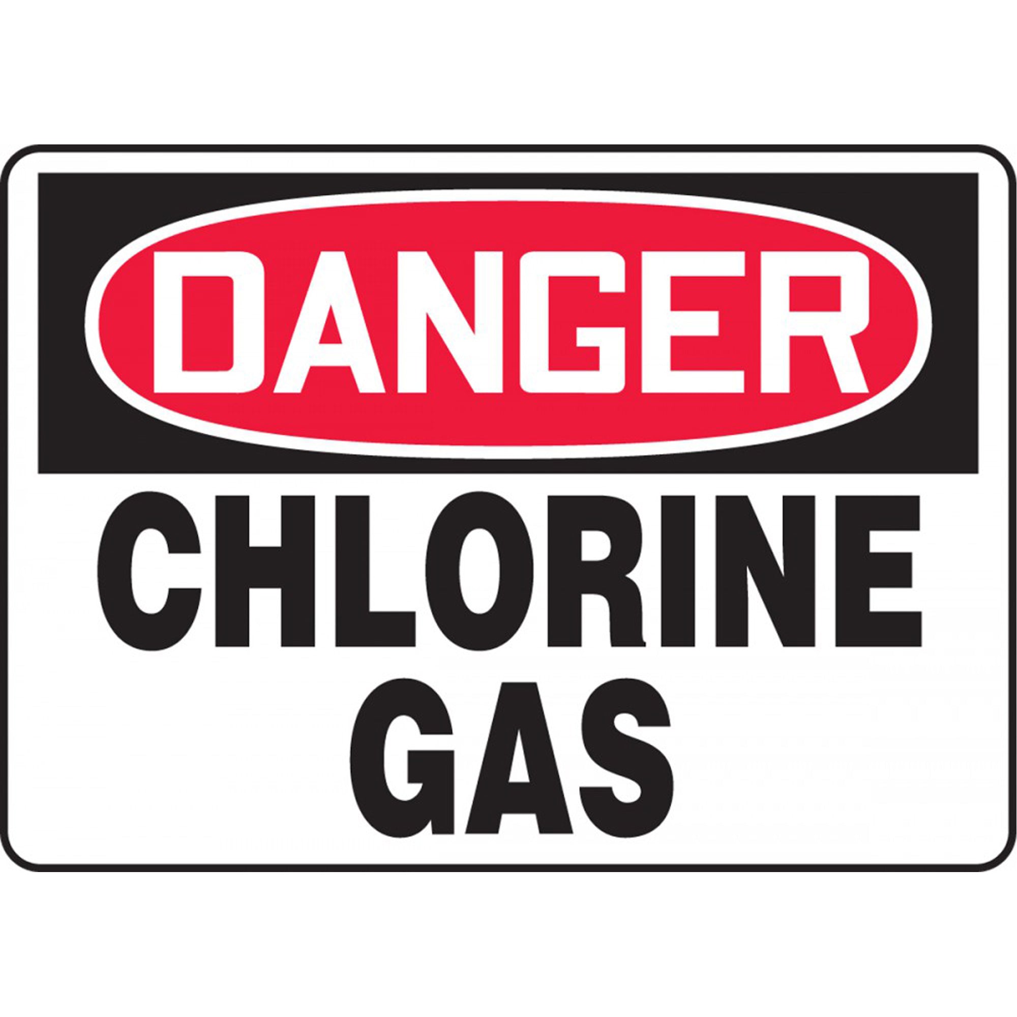 ""Chlorine Gas"" Sign - SDS675