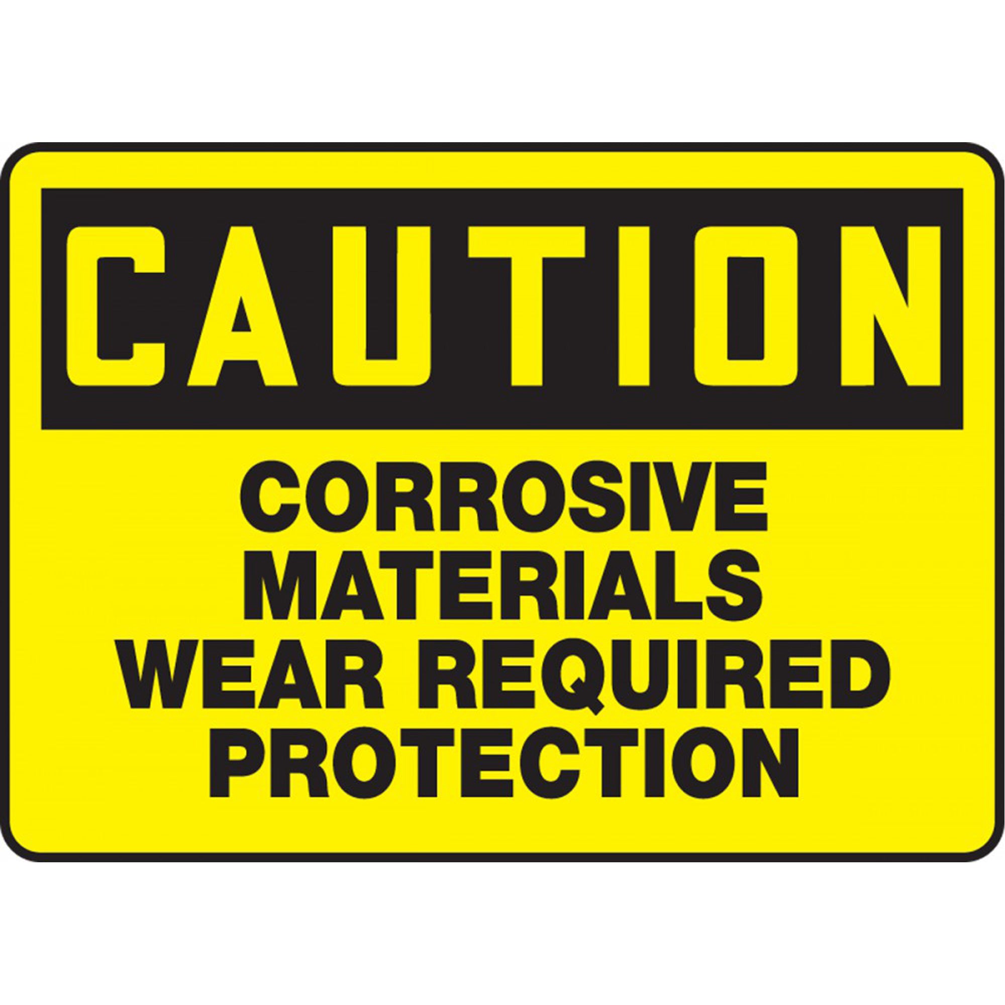 ""Corrosive Materials"" Sign - SDS678