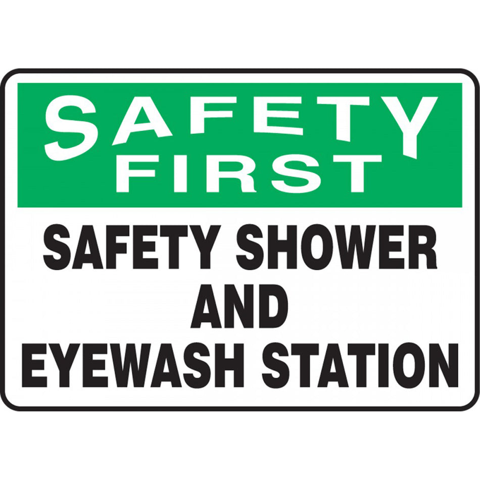""Safety Shower And Eyewash Station"" Sign - SDS706