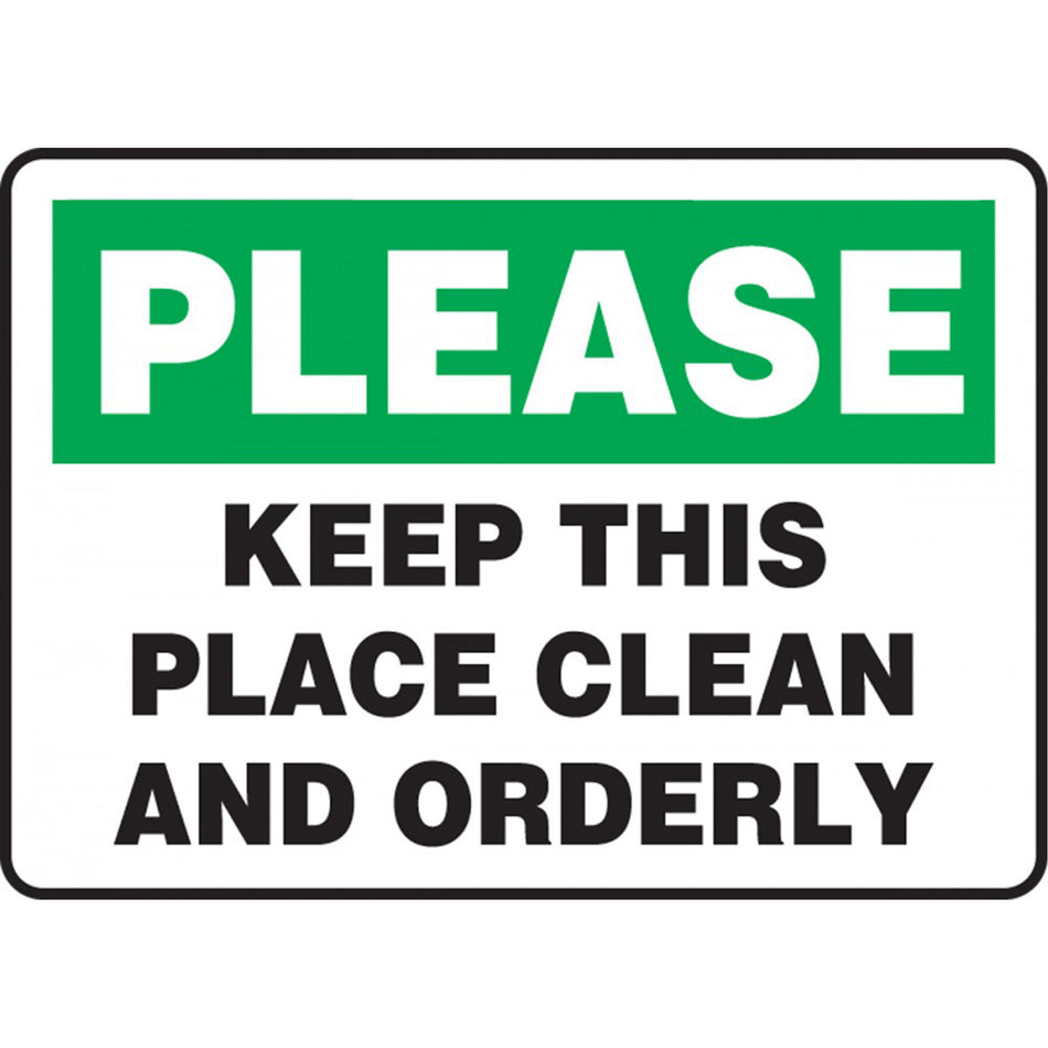 ""Keep This Place Clean"" Sign - SDS713