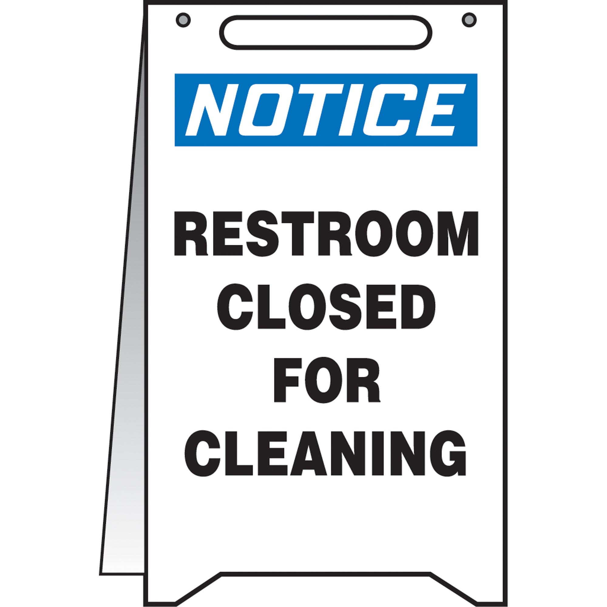 ""Restroom Closed For Cleaning"" Fold-Ups™ Sign - SEA521