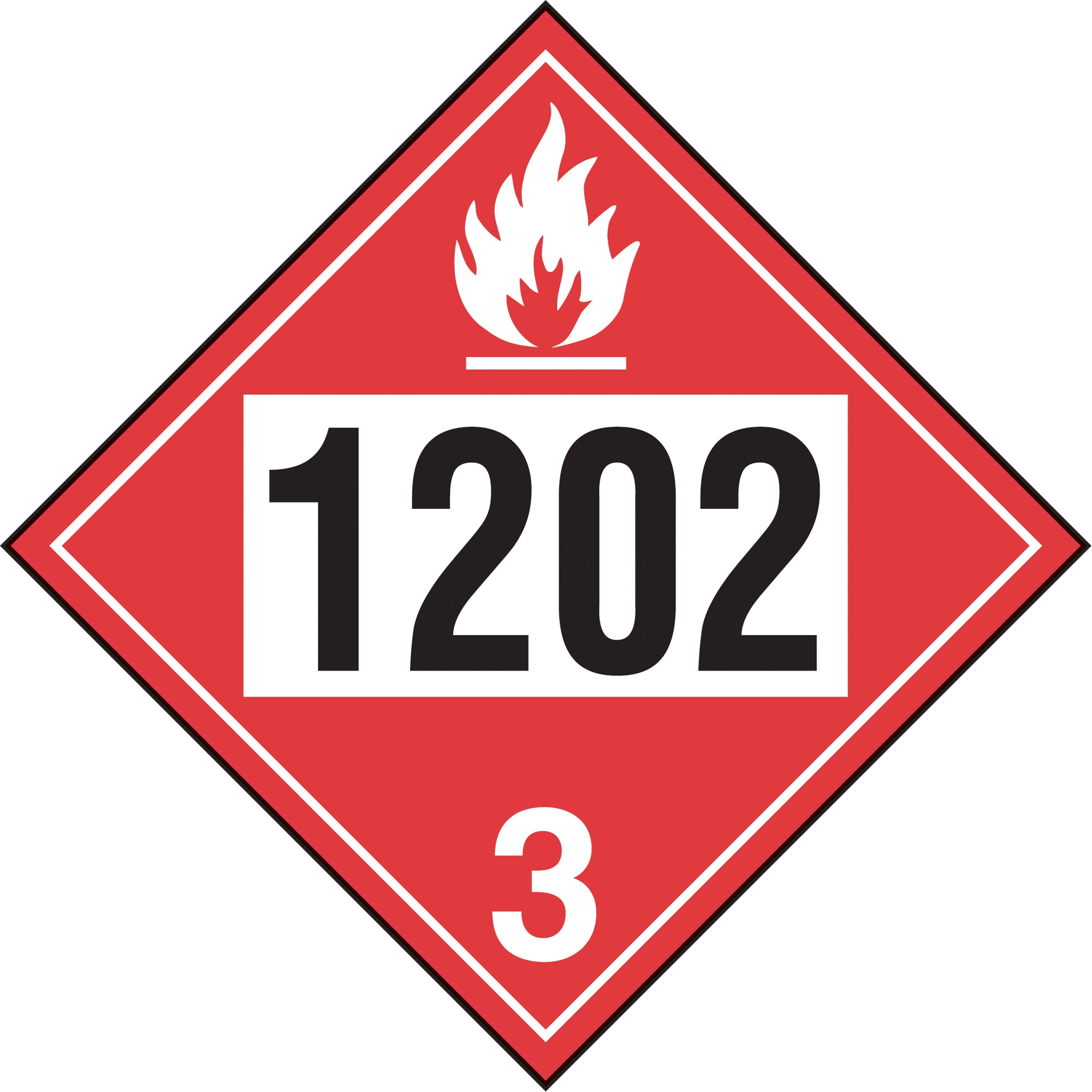 Diesel Fuel & Fuel Oil TDG Placard - SEC003