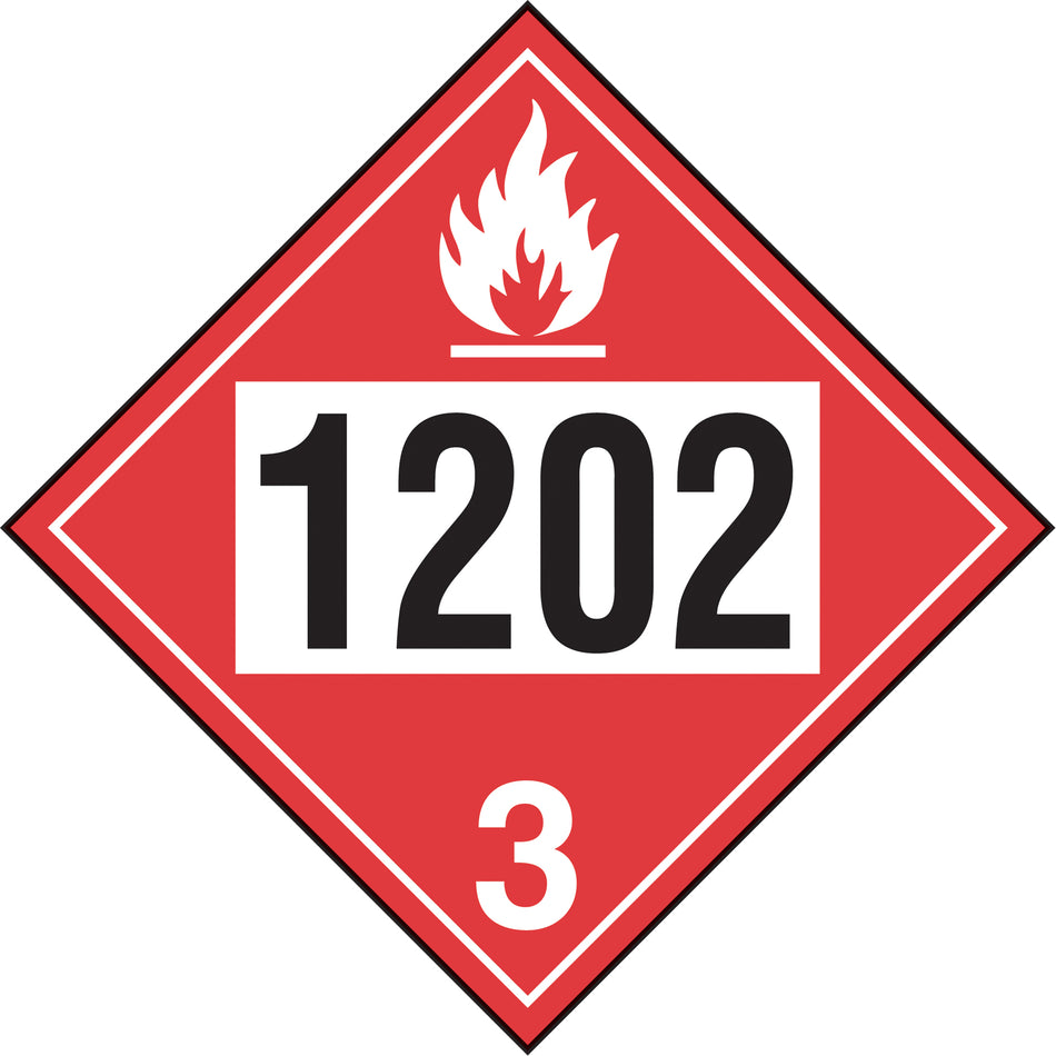 Diesel Fuel & Fuel Oil TDG Placard - SEC003