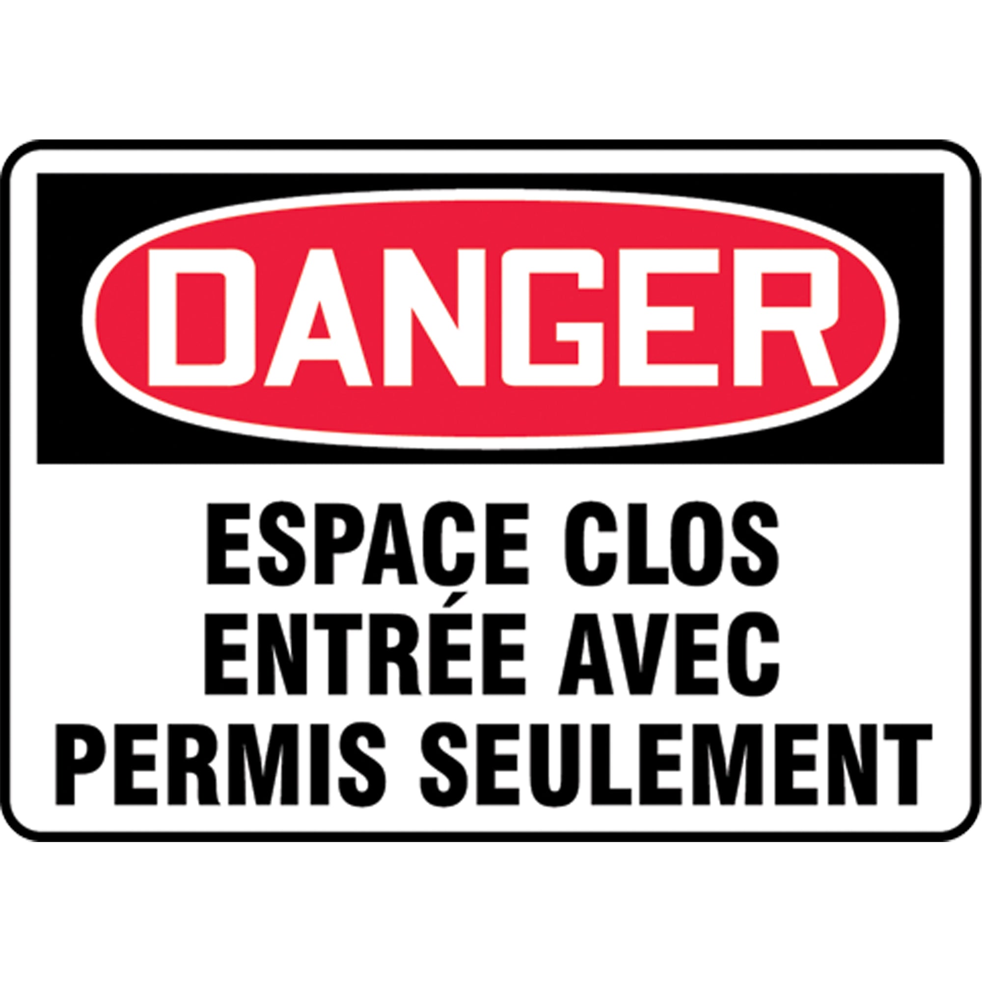 ""Espace clos"" Sign - SEC087