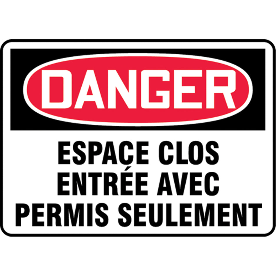 ""Espace clos"" Sign - SEC087
