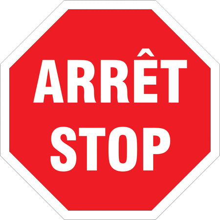 ""Arrêt / Stop"" Sign - SEC331