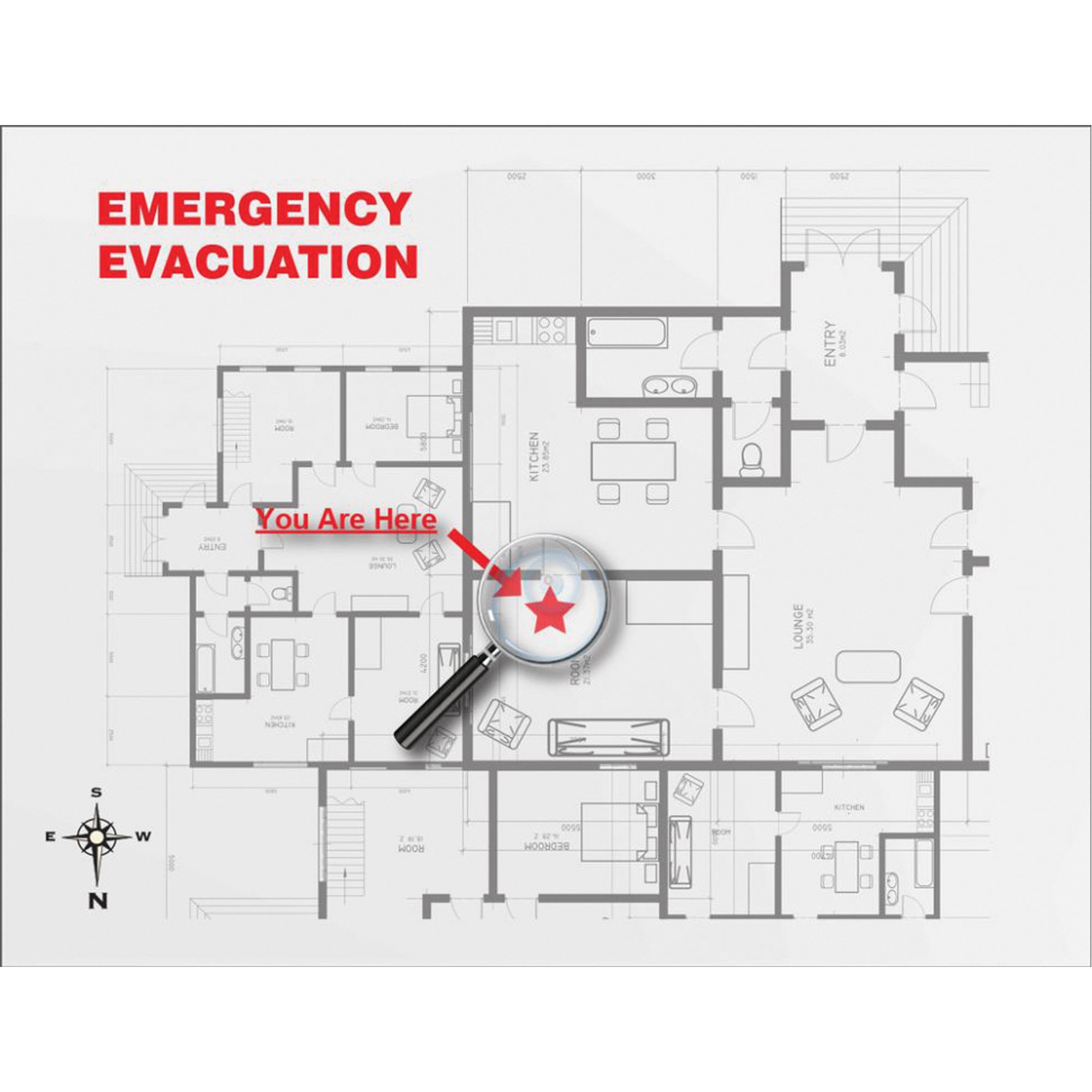 Evacuation Map Holder Clear Insert - SEC866