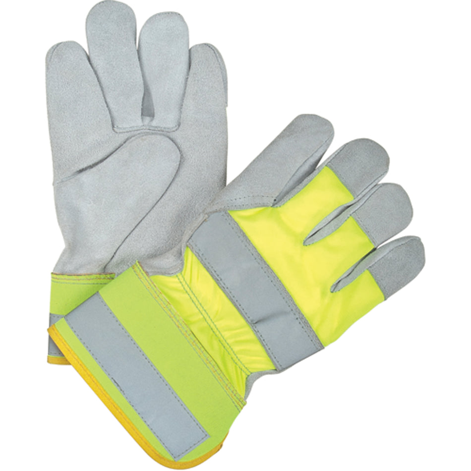 Yellow High-Visibility Winter-Lined Fitters Gloves - SED161