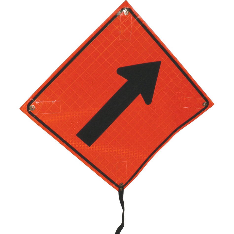 Right Diagonal Arrow Rolled Sign - SED893