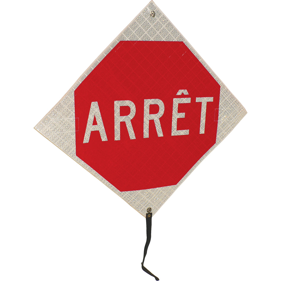 ""Arrêt"" Rolled-Up Traffic Sign - SED895